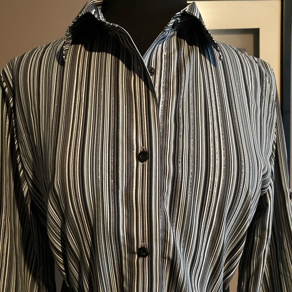 Lilly Collection 3/4 Sleeve Button Down Dress Size Large - Picture 5 of 6